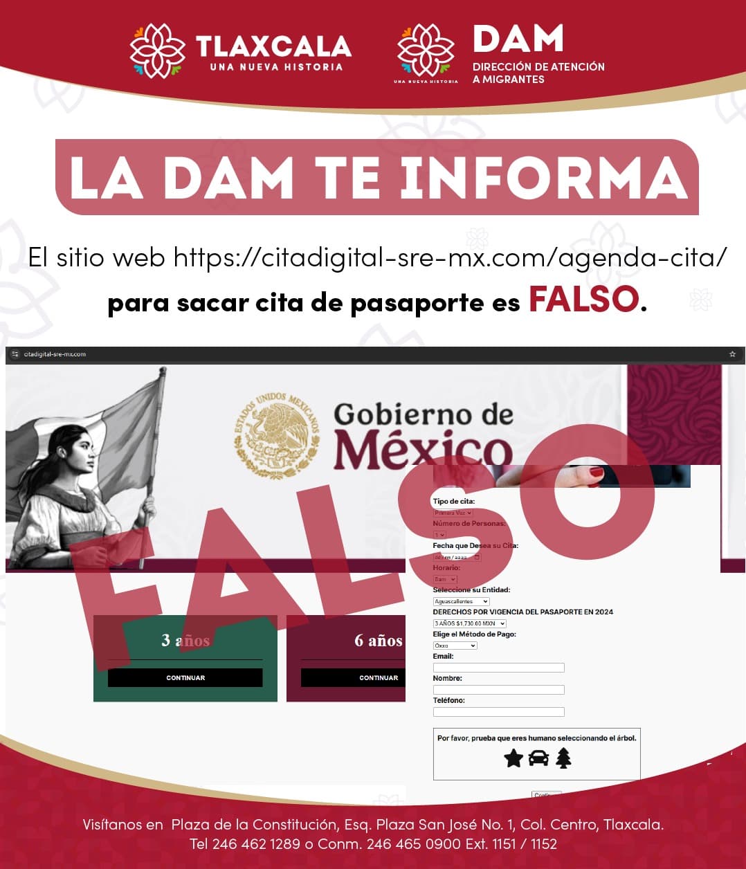 Detecta DAM páginas falsas que ofrecen empleo temporal y otros trámites migratorios